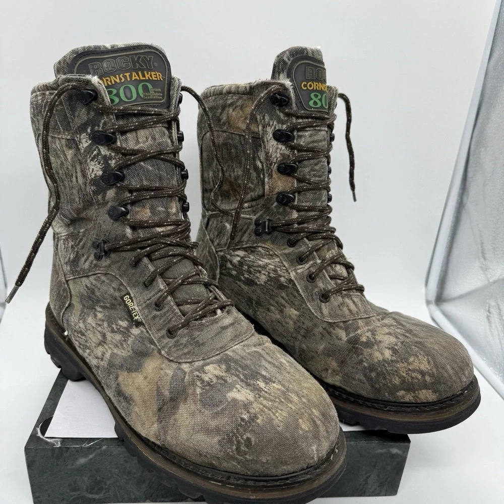 Rocky Cornstalker 25 9203 Men's 12M Camo Hunting Boots Gore-Tex 800 Gram